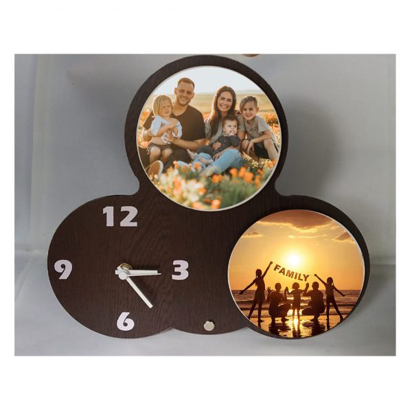 Clock with Round Photo frame